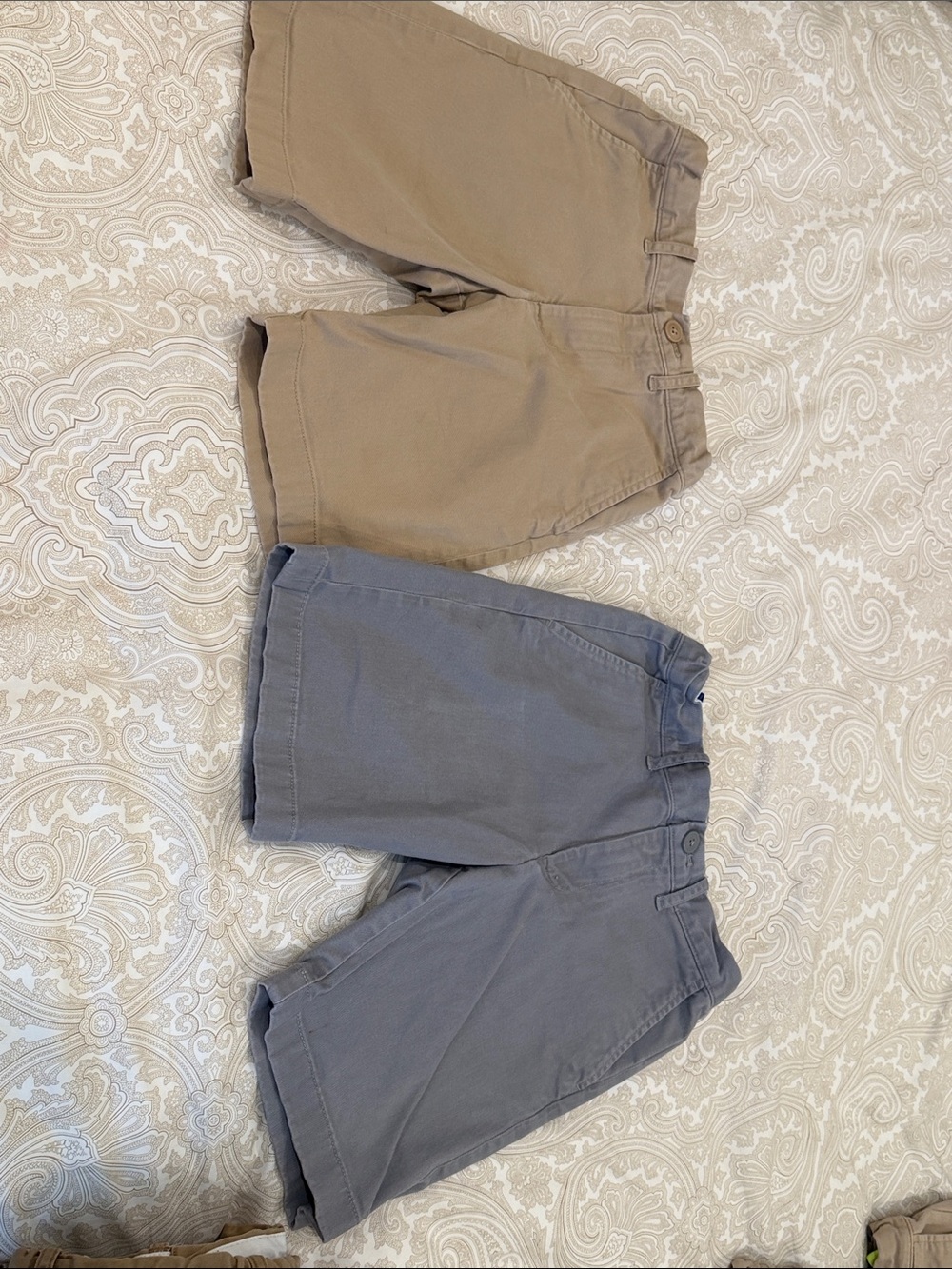 Crewcuts Boys' Flat Front Shorts in Khaki and Gray